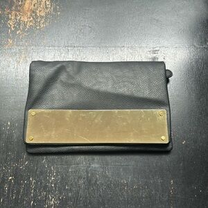 Urban Outfitters Vegan Leather Clutch, Black, 7 x 10, Strap Not Included.